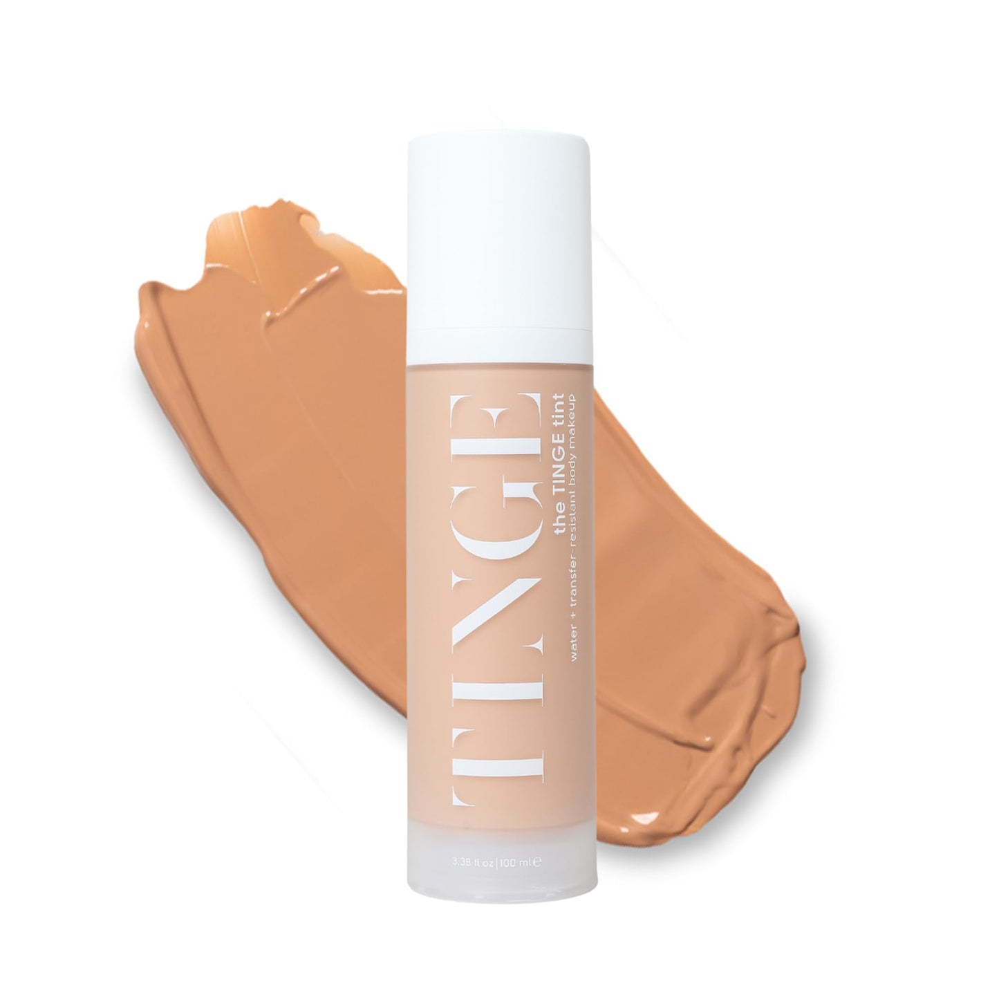 Tinge Body Makeup, Water & Transfer Resistant, Medium Coverage Cream, Lasts Up to 48 Hours, For All Skin Types, Fragrance Free, Vegan, American Made, 3.38 Fl Oz. - Tan Neutral