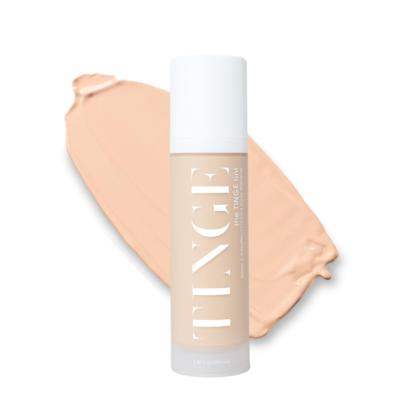 Tinge Body Makeup, Water & Transfer Resistant, Medium Coverage Cream, Lasts Up to 48 Hours, For All Skin Types, Fragrance Free, Vegan, American Made, 3.38 Fl Oz. - Tan Neutral