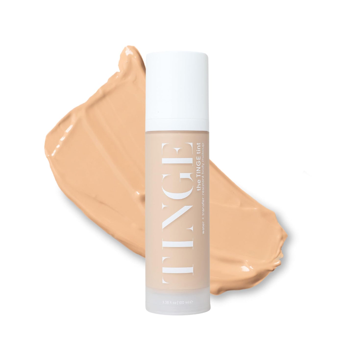 Tinge Body Makeup, Water & Transfer Resistant, Medium Coverage Cream, Lasts Up to 48 Hours, For All Skin Types, Fragrance Free, Vegan, American Made, 3.38 Fl Oz. - Tan Neutral