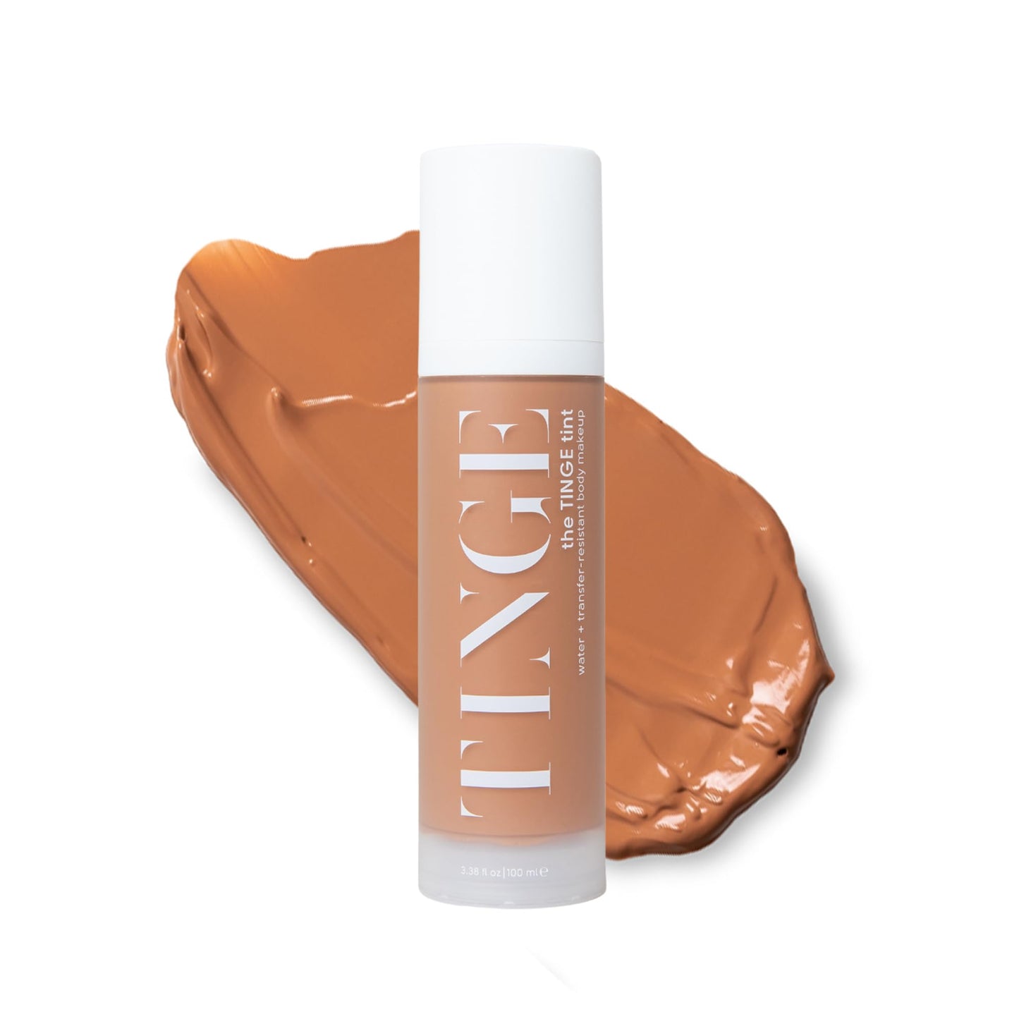 Tinge Body Makeup, Water & Transfer Resistant, Medium Coverage Cream, Lasts Up to 48 Hours, For All Skin Types, Fragrance Free, Vegan, American Made, 3.38 Fl Oz. - Tan Neutral