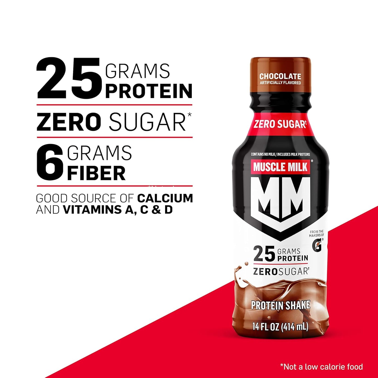 Muscle Milk Genuine Liquid Protein Shake, Vanilla Crème, 25g Protein, 14 Fl Oz Bottle, 12 Pack