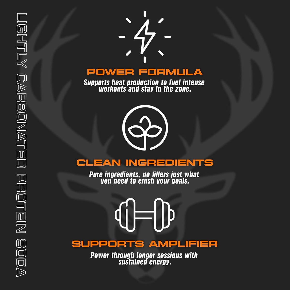 Bucked Up Lightly Carbonated Protein Soda | 25g Whey Isolate - Zero Sugar, Low Calorie, Caffeine Free, Clean Drink | Sparkling Protein Soda - 12 Pack, 16 oz Cans (Orange Cream)