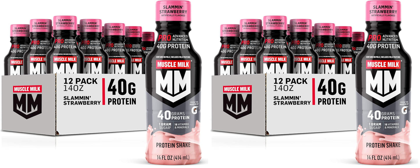 Muscle Milk Pro Series Protein Shake, Chocolate Peanut Butter, 40g Protein, 14 Fl Oz (Pack of 12)