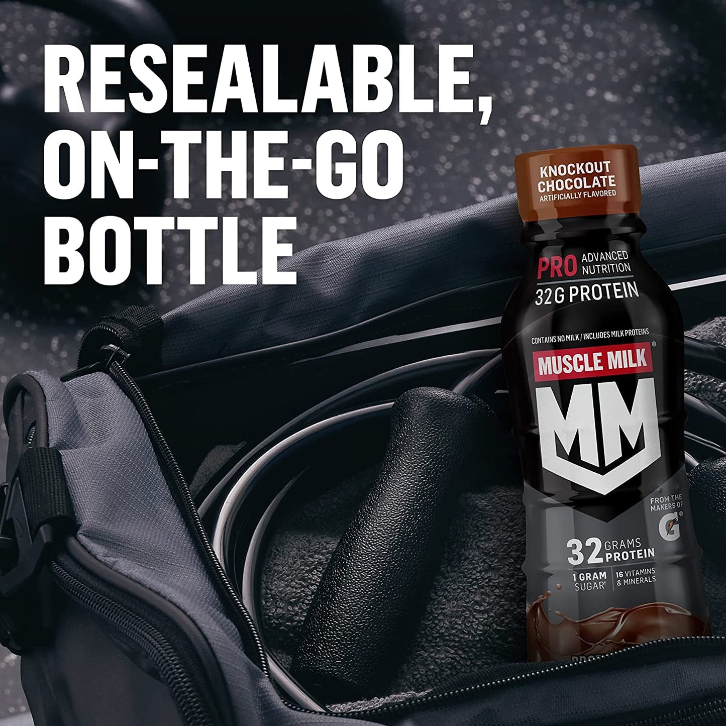 Muscle Milk Pro Advanced Nutrition Protein Shake, Intense Vanilla, 11.16 Fl Oz (Pack of 12), 32g Protein, 1g Sugar, 16 Vitamins & Minerals, 5g Fiber, Workout Recovery, Energizing Snack, Packaging May Vary