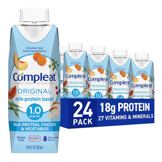 Compleat Original Nutritionally Complete Tube Feeding Formula, Unflavored, 24 Pack