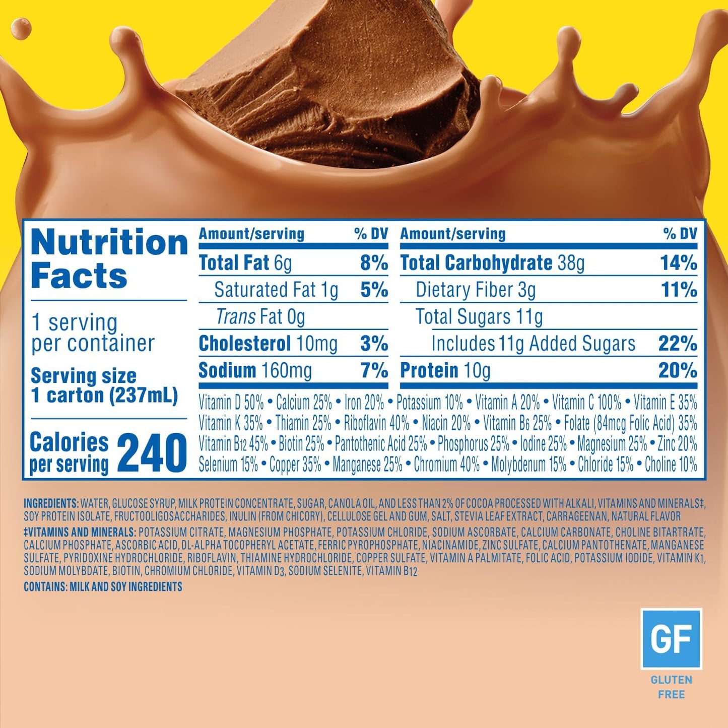 Carnation Breakfast Essentials Ready to Drink with Fiber, Chocolate, 24 pk