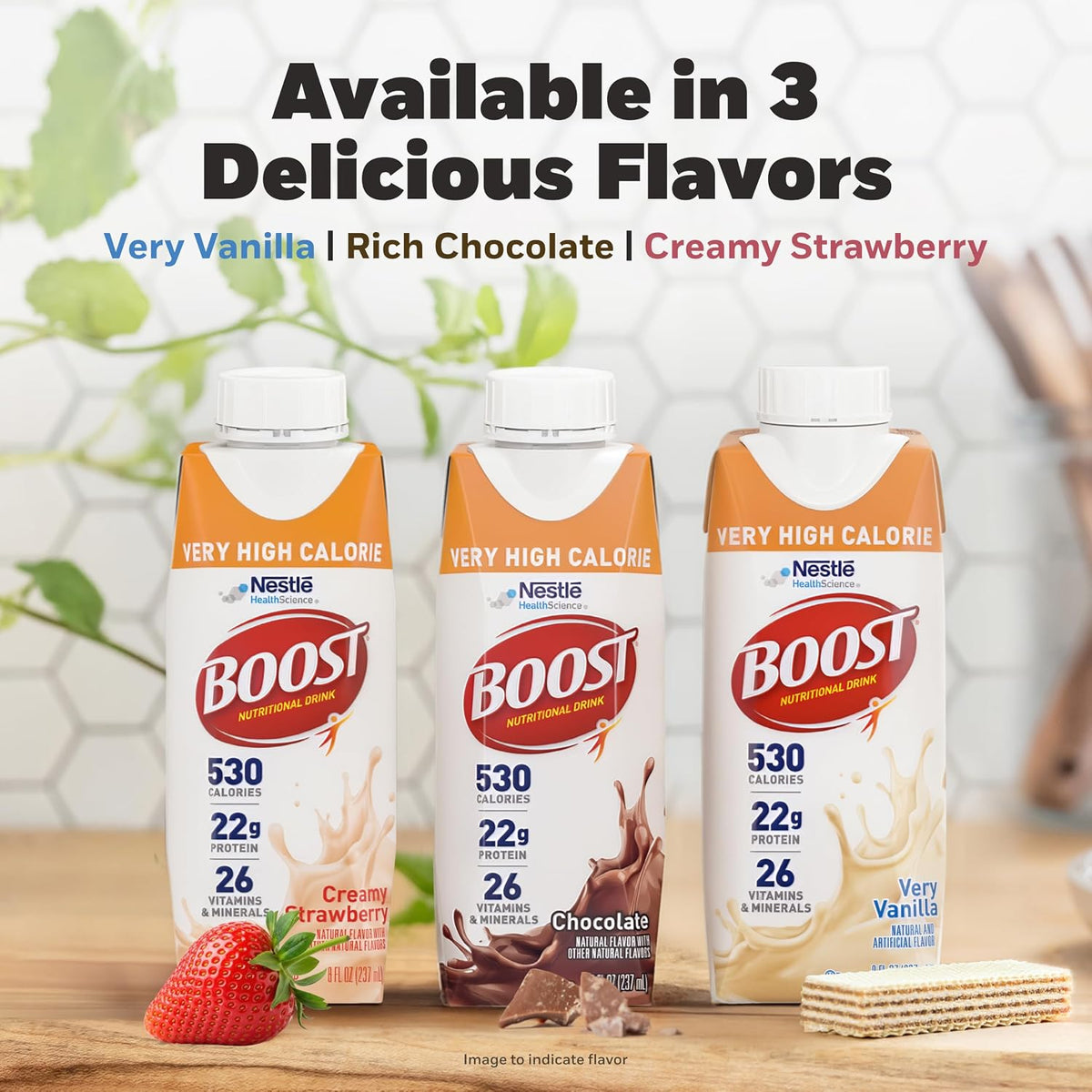 BOOST Very High Calorie Nutritional Drink, Chocolate, 8 Fl Oz, 24 pk